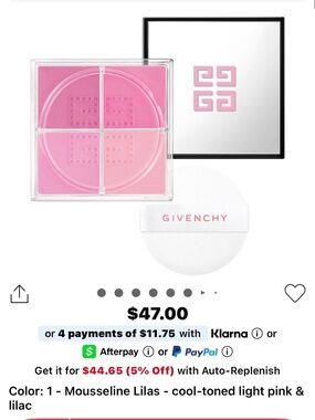 Givenchy Pink & Lilac Compact Face Powder